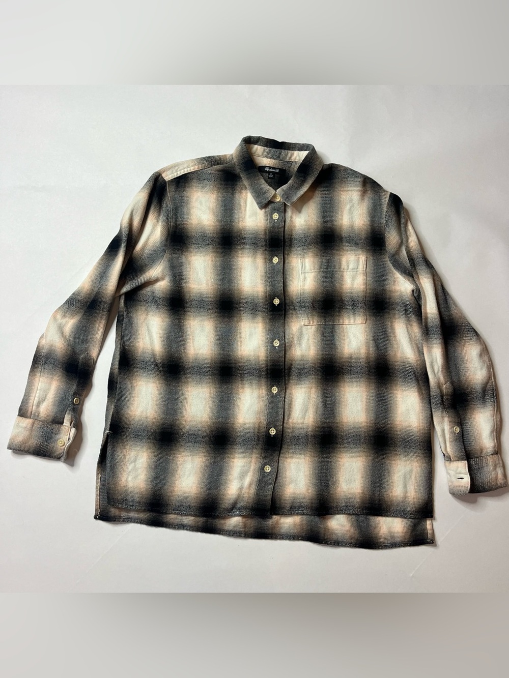 Vintage-Inspired Men's Plaid Button-Up Shirt - Black & Cream Madewell